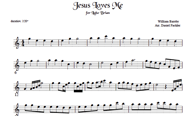 Jesus Loves Me ~ harp solo